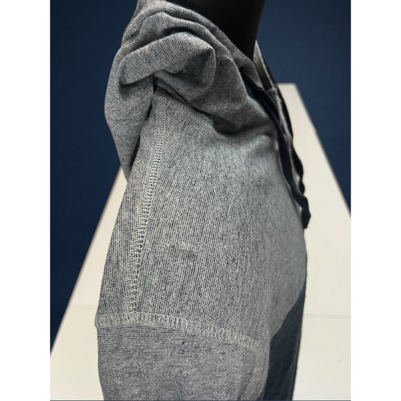 Airwalk Men’s Medium Long Sleeve Hoodie Henley Pullover Gray Navy Colorblock - Picture 6 of 12